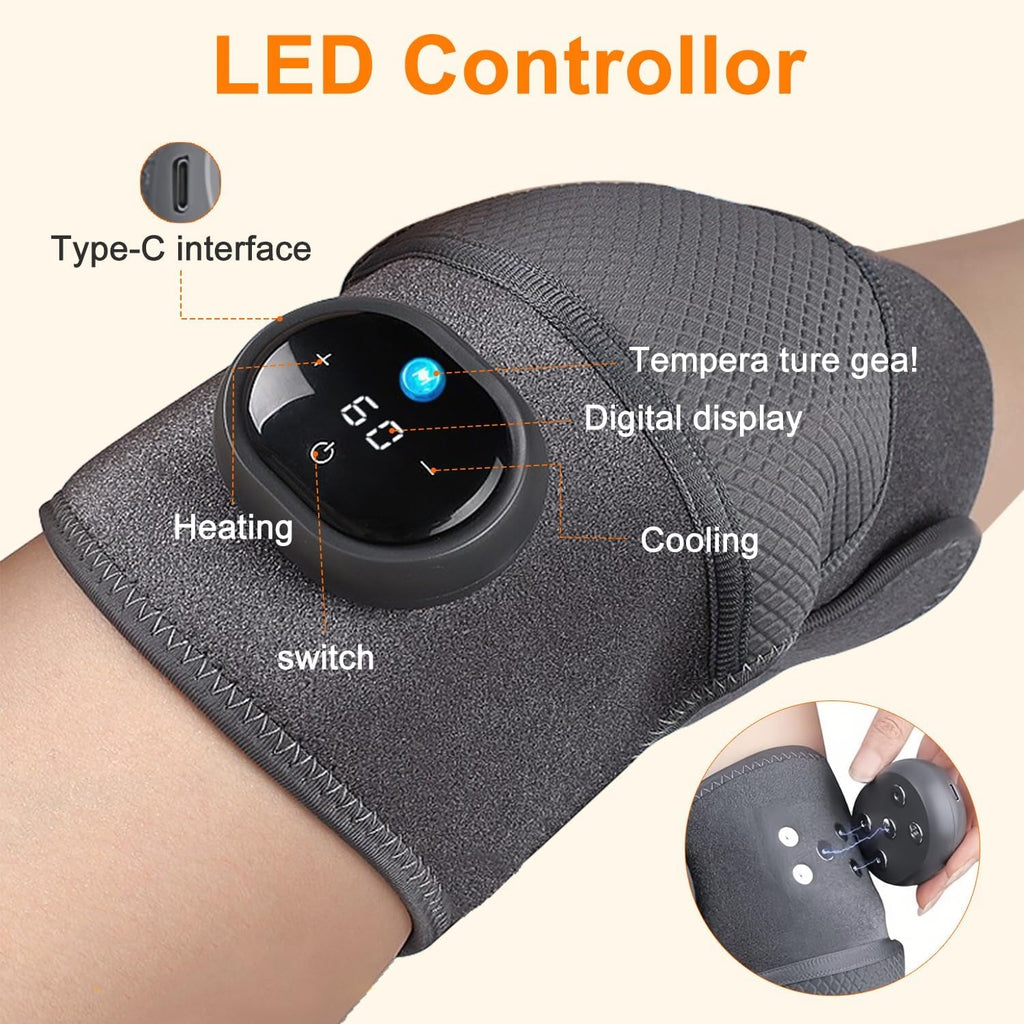Christmas Gifts for Women Him,Vibration Heating Pads,Cordless Knee Massager with Heat,Knee Shoulder Elbow Massager for Pain Relief,3 Modes & Heat,Gifts for Women Men Mum Dad