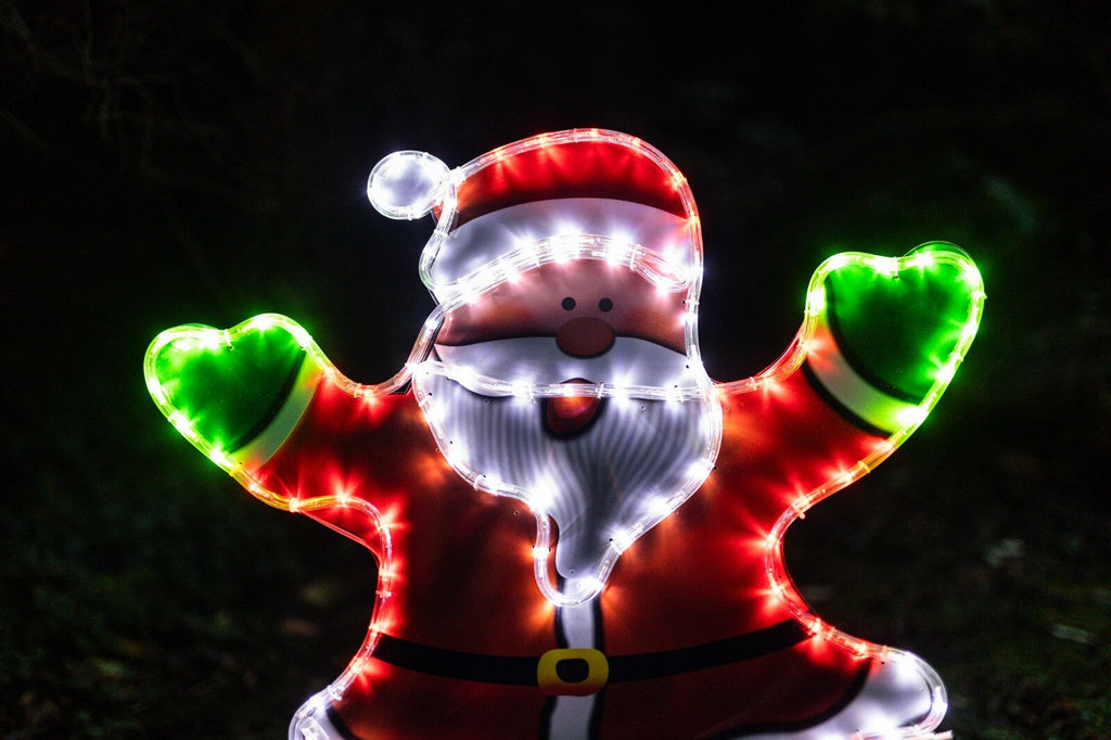 Christmas Santa Rope Light Decoration Hanging Outdoor Indoor LED Xmas Decor 78Cm