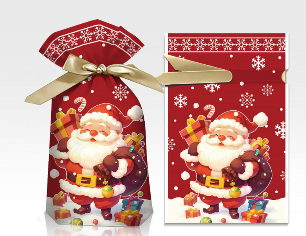 50PCS Drawstring Christmas Gift Bags Perfect for Party Treats Present Packaging