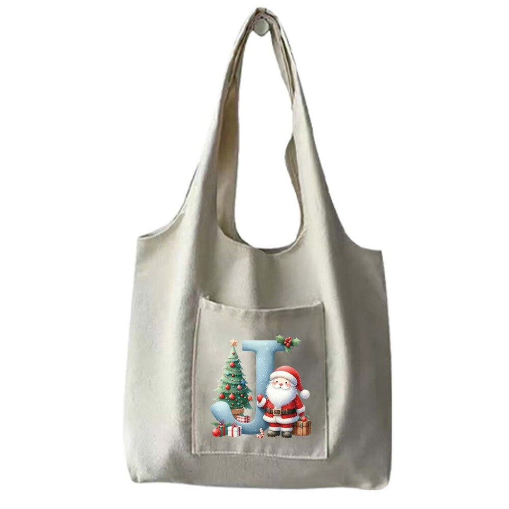 Christmas Gift Canvas Shopping Bag Shoulder Tote Shopper Bag Reusable Handbag UK