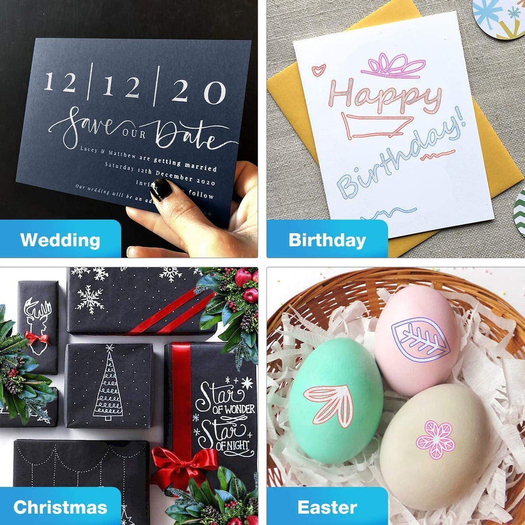 Stocking Fillers, Gifts for Teenage Girls, 12 Glitter Pens Outline Marker Pens, Stocking Fillers Kids, Arts and Crafts for Kids, Art Supplies Colouring Pens, Gifts for 4-12 Year Old Girls