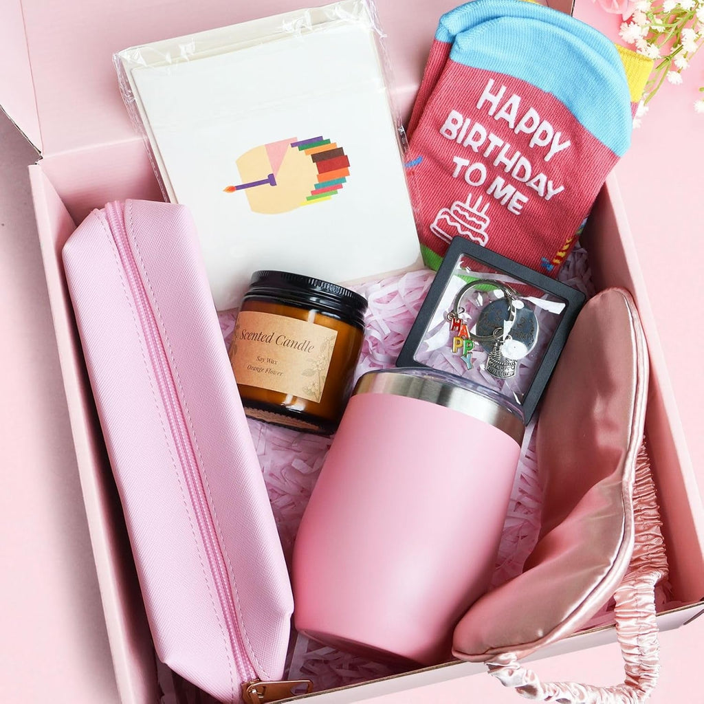 Birthday Gifts for Women, Gifts for Teenage Girls, Happy Birthday Gifts Basket for Her, Mom, Sister, Teacher, Girlfriend, Coworker, Wife, Bestie, BFF