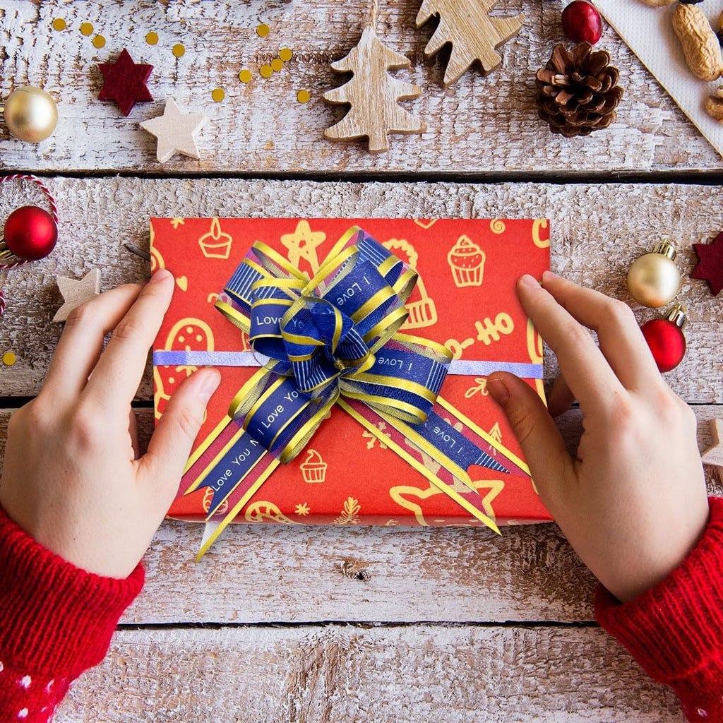 Red Christmas Wrapping Paper Roll, 43Cm *15M Recyclable Kraft Gift Wrapping Paper for Xmas Party Gifts, Birthday, Eco-Friendly Present Decorations