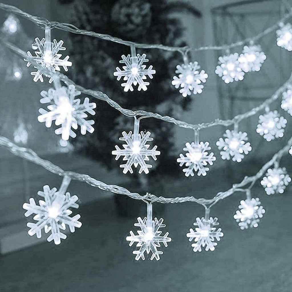 Christmas Snowflake Fairy String Lights Light 49Ft 100 LED Plug in Waterproof