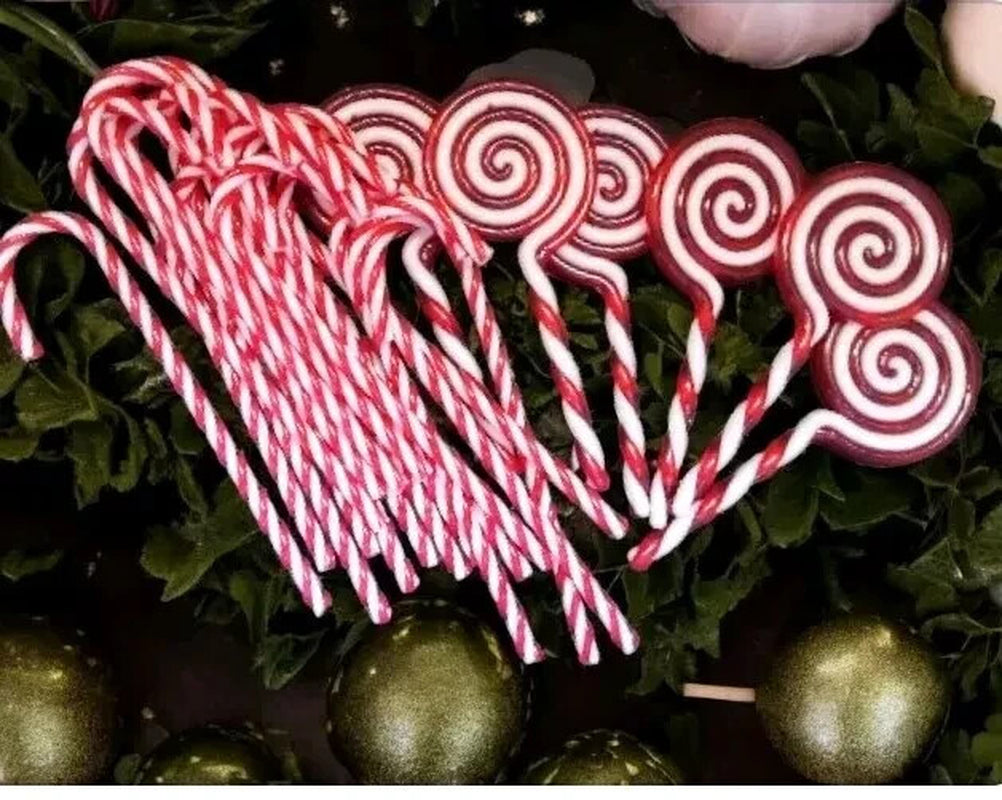 48 Christmas Tree Hanging Decorations 12 Lollipops and 36 Candy Cane UK