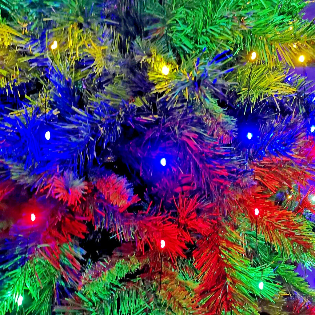 PREMIER 200 MULTI-COLOUR LED WATERFALL XMAS TREE LIGHTS MULTI-FUNCTION FAIRY