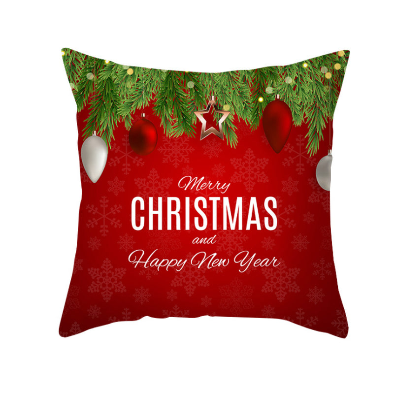 NEW 2025 CHRISTMAS NEW YEAR POLYESTER CUSHION COVER PILLOW CASE HOME SOFA DECOR