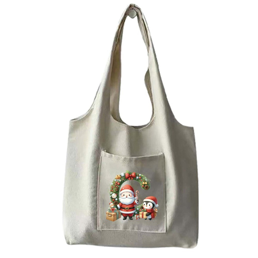 Christmas Gift Canvas Shopping Bag Shoulder Tote Shopper Bag Reusable Handbag UK