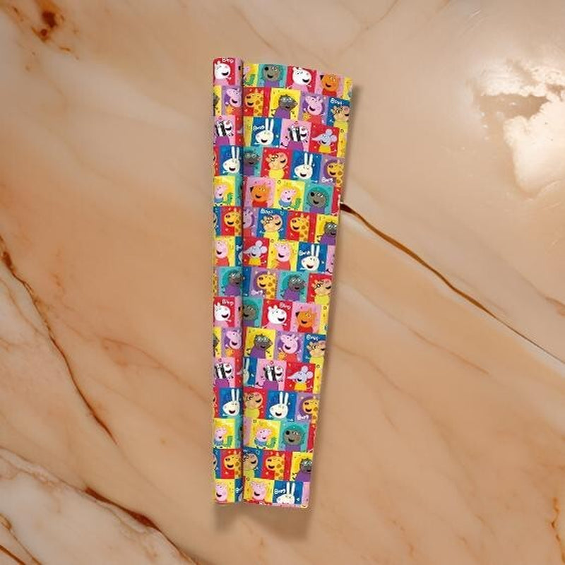 2 X Peppa Pig 2M Kids Gift Wrapping Paper Roll Girls Birthday Christmas Present