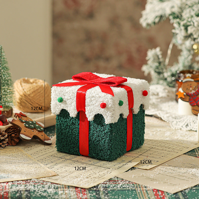 Christmas Gift Packaging Box Thickened Flannel Christmas Gift Empty Box