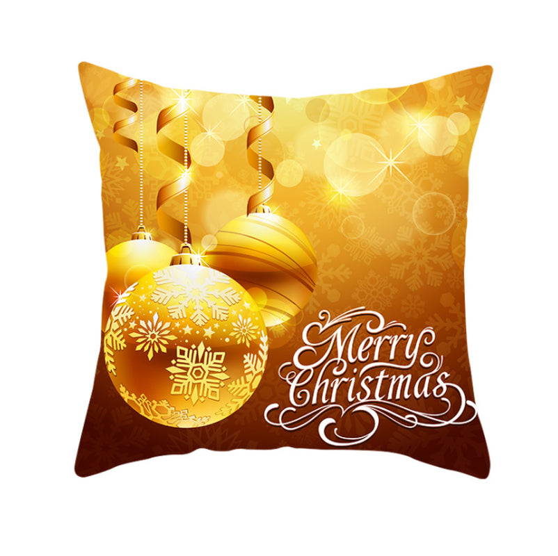 NEW 2025 CHRISTMAS NEW YEAR POLYESTER CUSHION COVER PILLOW CASE HOME SOFA DECOR