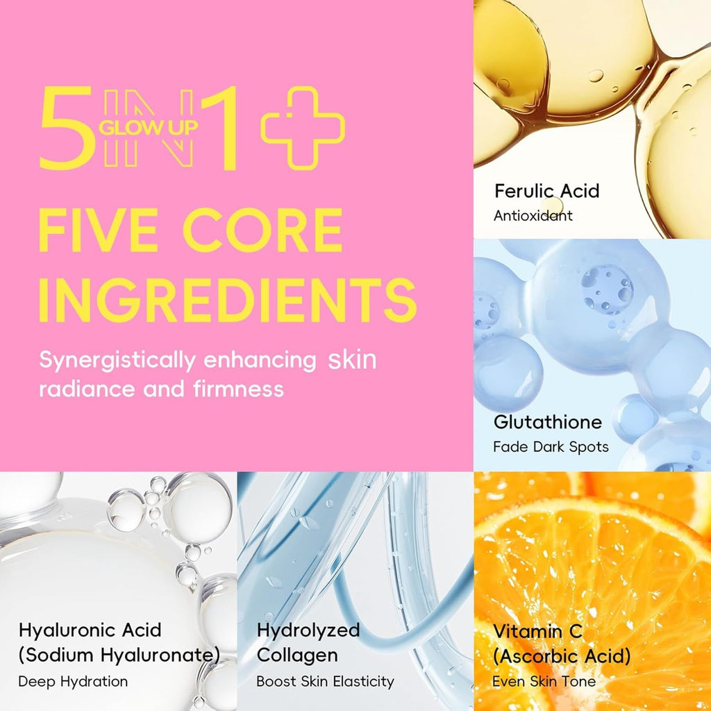 Korean Skincare Set,5In1 Skin Care Sets & Kits,Glow Skin Care Gift Set-5In1 Face Cleanser,Toner,Eye Cream,Beauty Gift Set for Teenage Girls(3Pcs)