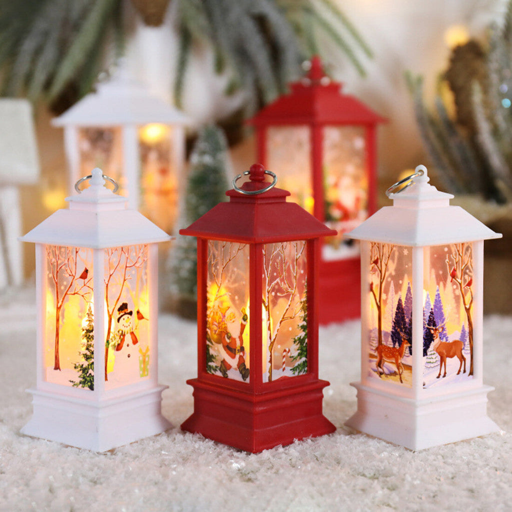 Outdoor Indoor Christmas Lantern Family Xmas Hanging LED Light Decor UK NEW