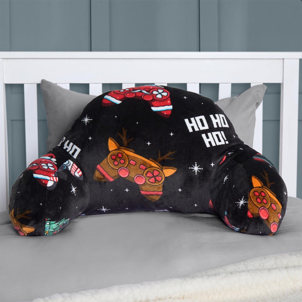 OHS Xmas Cuddle Cushion Gaming Kids Soft Fleece Back Support Reading Pillow