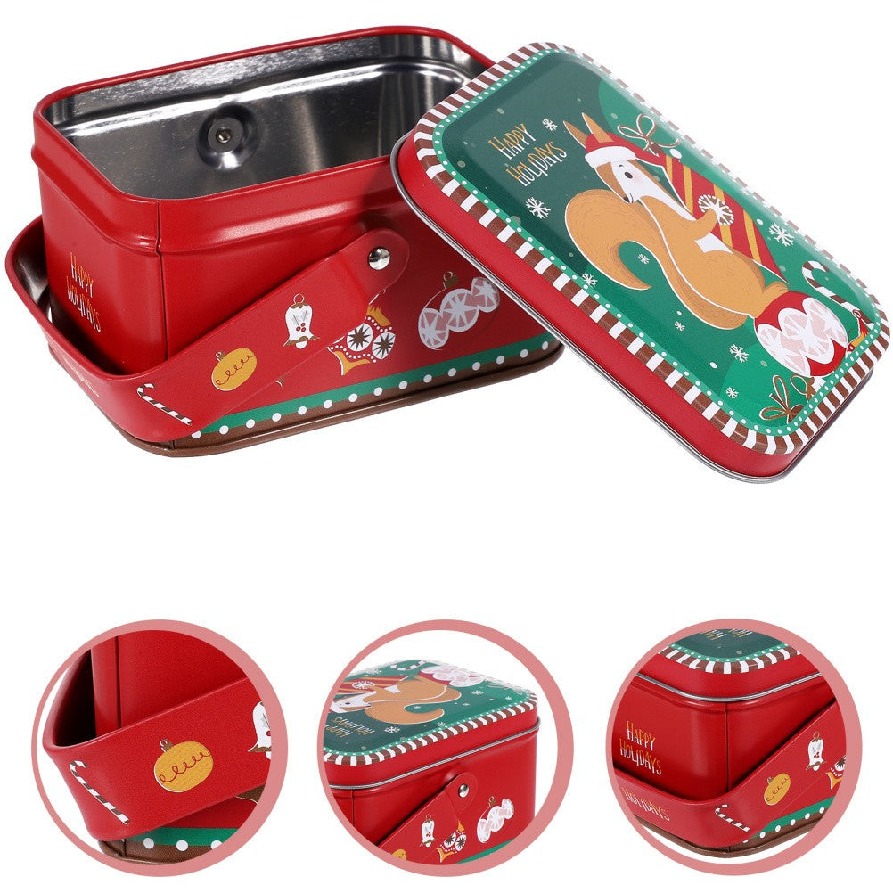 The Christmas Tin Box Cookie Boxes for Packaging Candy Container