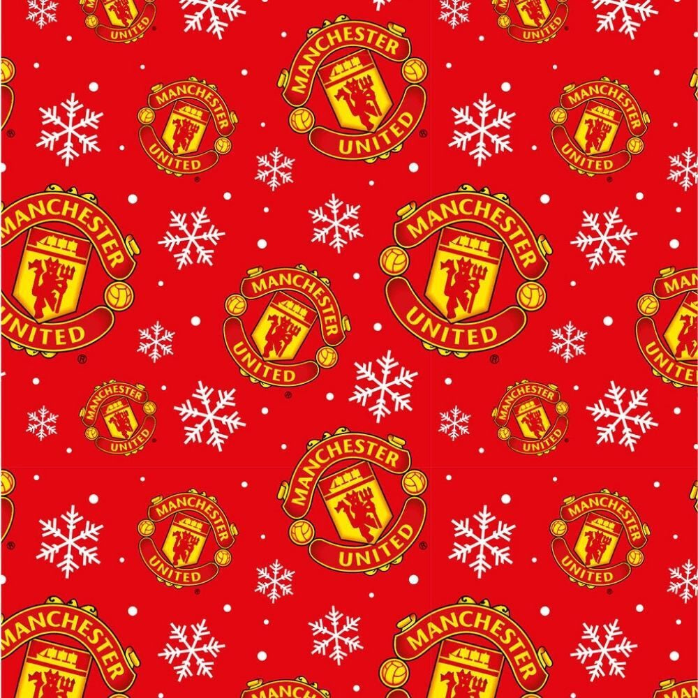 Wrapping Paper Manchester United FC Christmas Gift Wrap 3 X 3M Roll Wrap