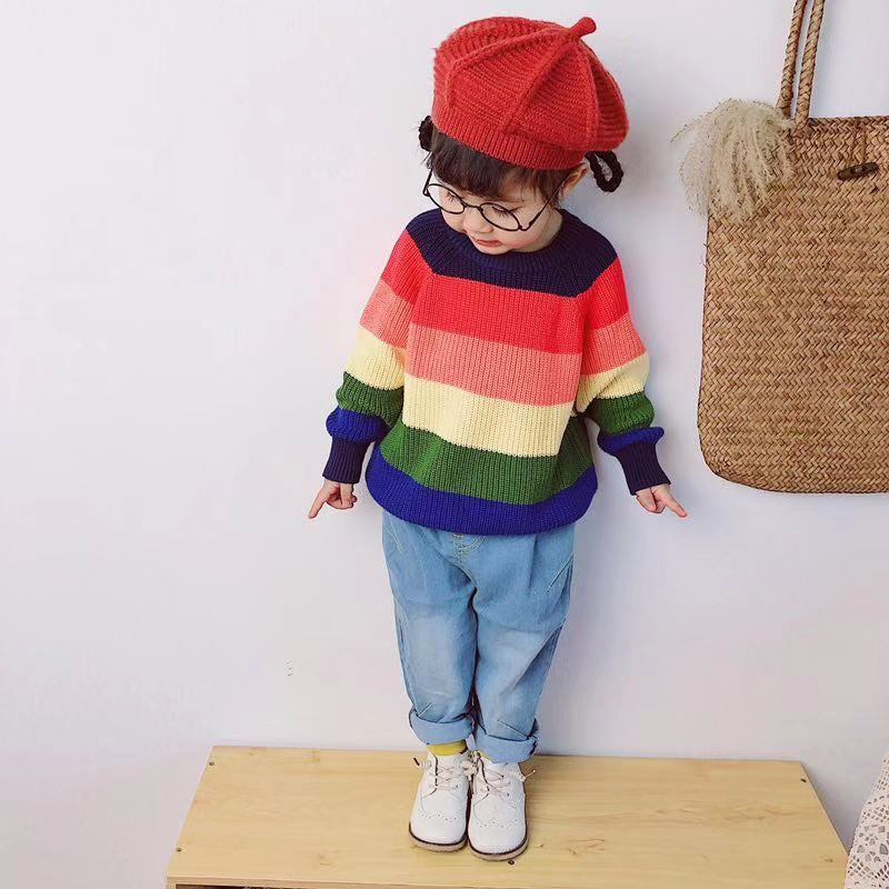 Boys Girls Winter Sweater Jumper Childrens Warm Christmas Knitted Age 2-8 Years
