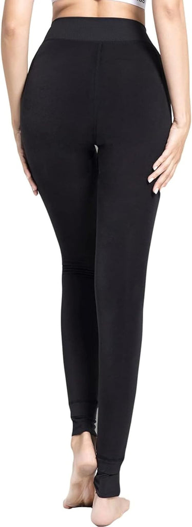 Women Ladies Thermal Winter Thick Velvet Stretchy Fleece Lined Leggings Pant Elastic High Waisted Tight