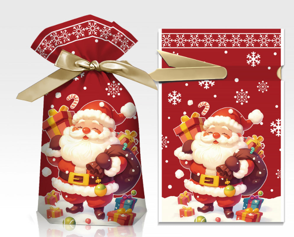 50PCS Drawstring Christmas Gift Bags Perfect for Party Treats Present Packaging