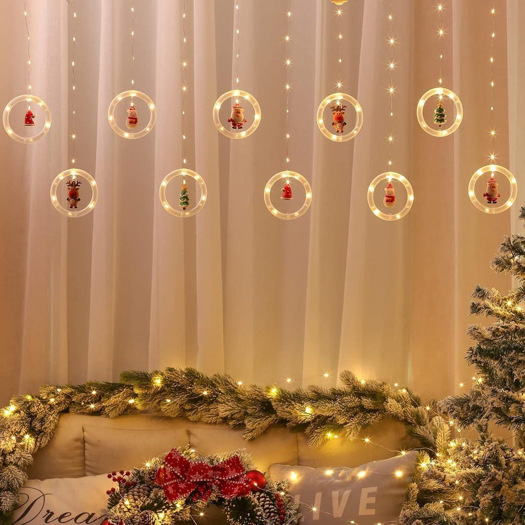 Christmas Window Lights Curtain Window LED Christmas LED Star Fairy String Light