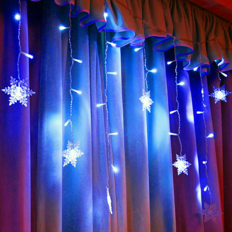 Christmas Curtain Lights Fairy Waterproof Indoor/Outdoor Wedding Plastic Cable
