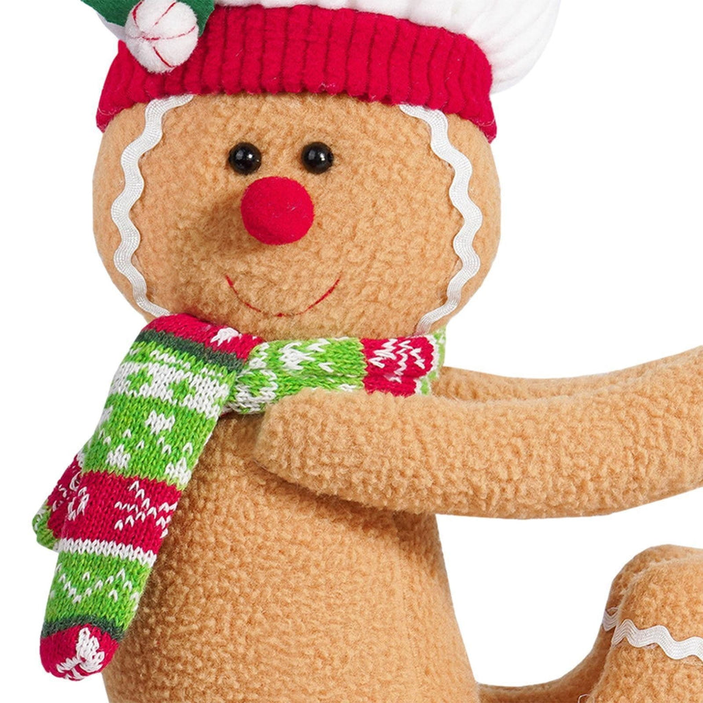 Gingerbread Man Ornament Funny Christmas Tree Topper Decor Curtain Bottle Decor