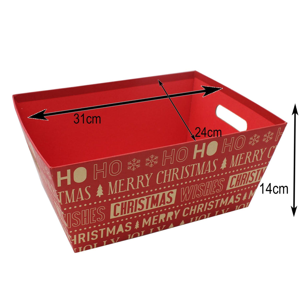 Christmas Hamper Gift Box Small Medium or Large HO HO HO - Choose Size