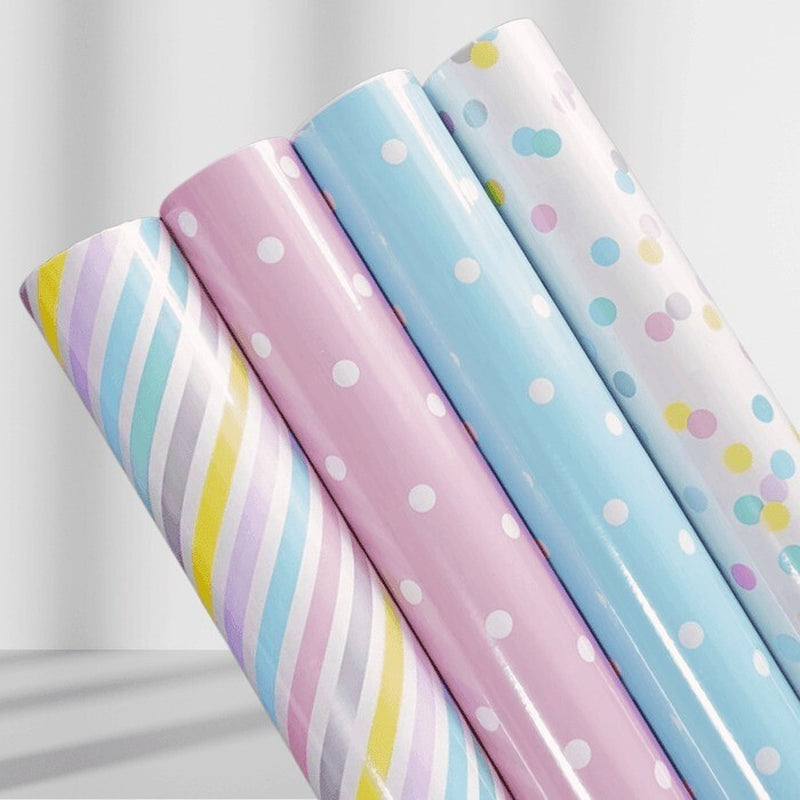 Pack of 4 X 3M Happy Birthday Gift Wrapping Paper Roll - Assorted Designs