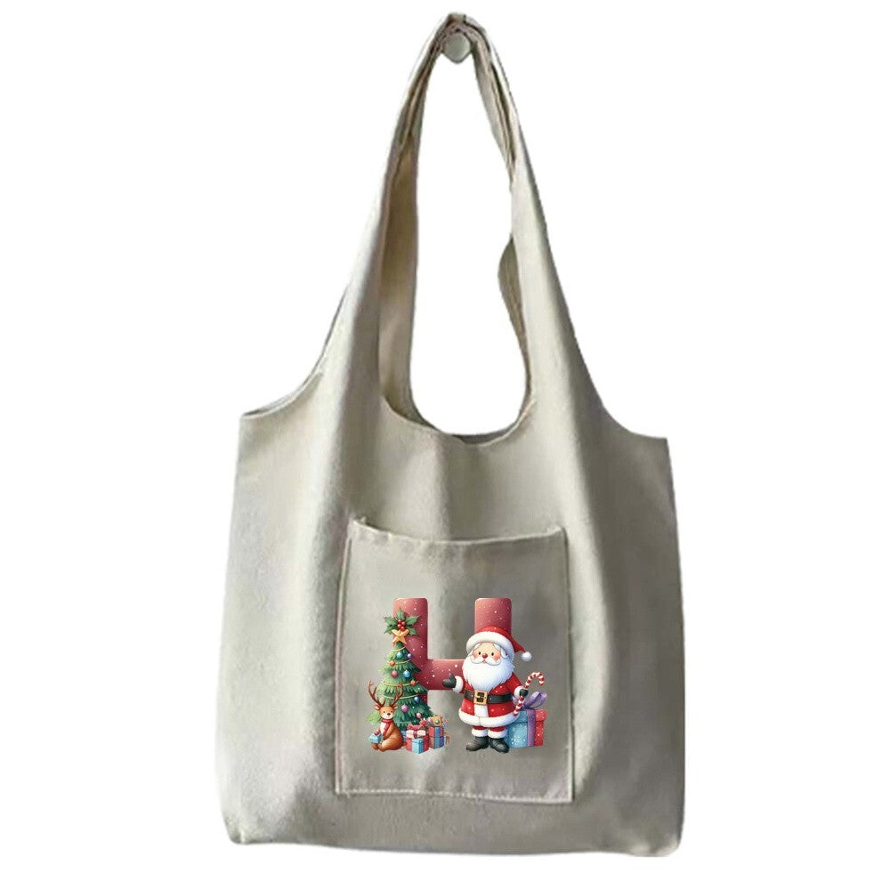 Christmas Gift Canvas Shopping Bag Shoulder Tote Shopper Bag Reusable Handbag UK