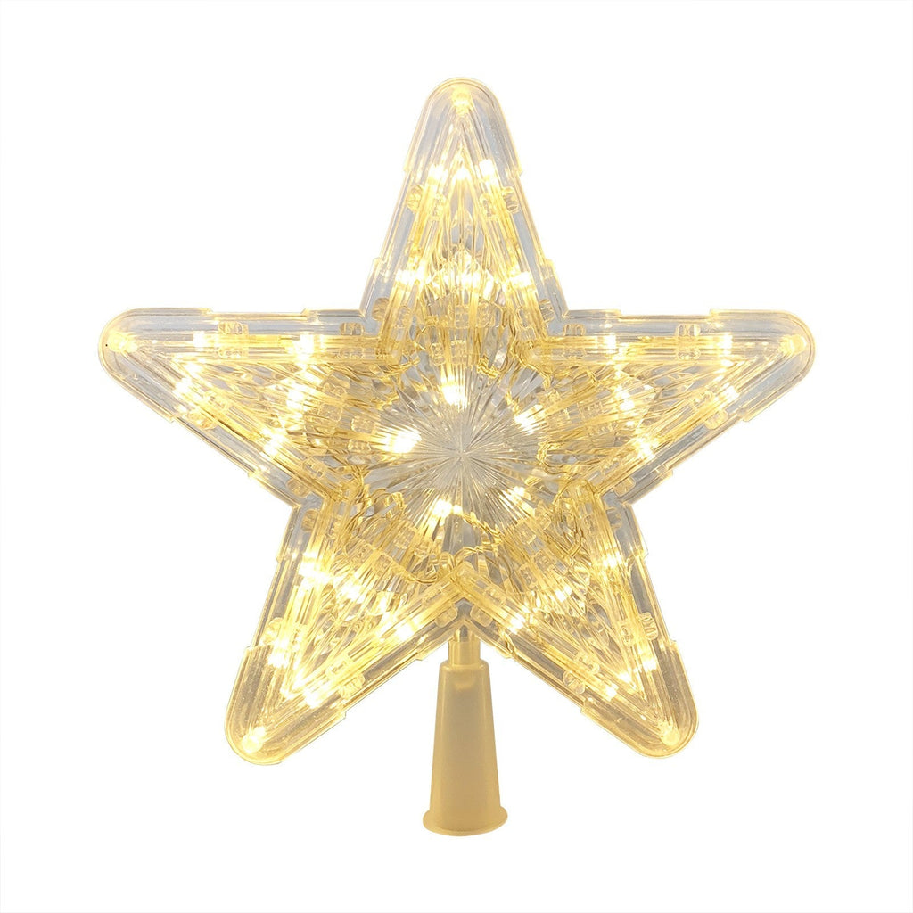 24Cm LED Christmas Tree Topper Star Xmas Tree Light Ornaments Party Tree Decor