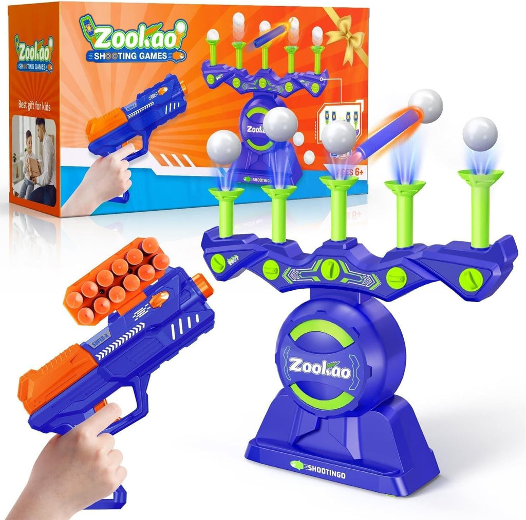 Hover Shooting Games Toys for 6 7 8 9 10+ Year Old Boys Kids, Nerf Gun Toy with Auto Reset Targets Birthday Christmas Xmas Gifts for 6-12 Year Old Boys Kids Outdoor & Indoor Cool Toy
