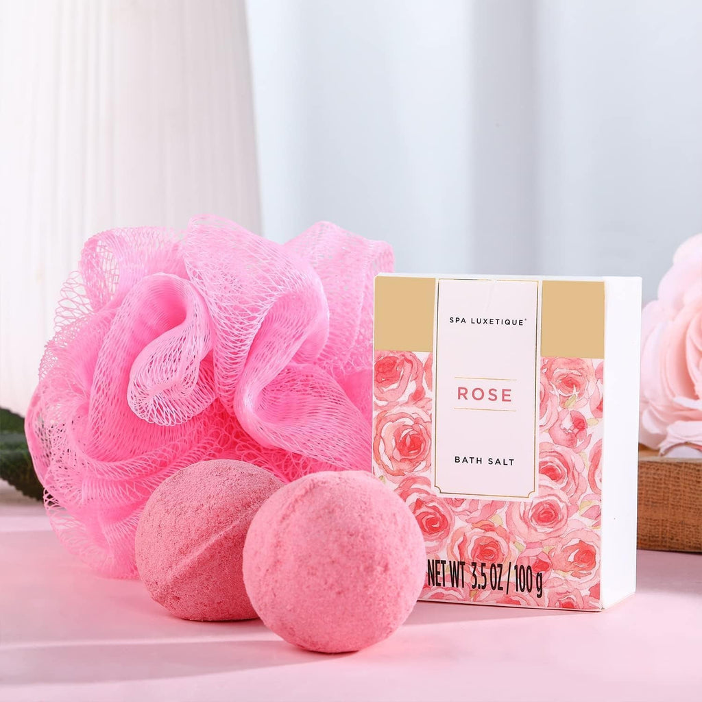 Spa Gift Set, Pamper Gifts for Women, 8Pcs Rose Bath Gift Set with Body Lotion, Body Butter, Bath Bombs, Bath Gift Sets for Women, Personalised Gifts, Birthday Gifts for Women
