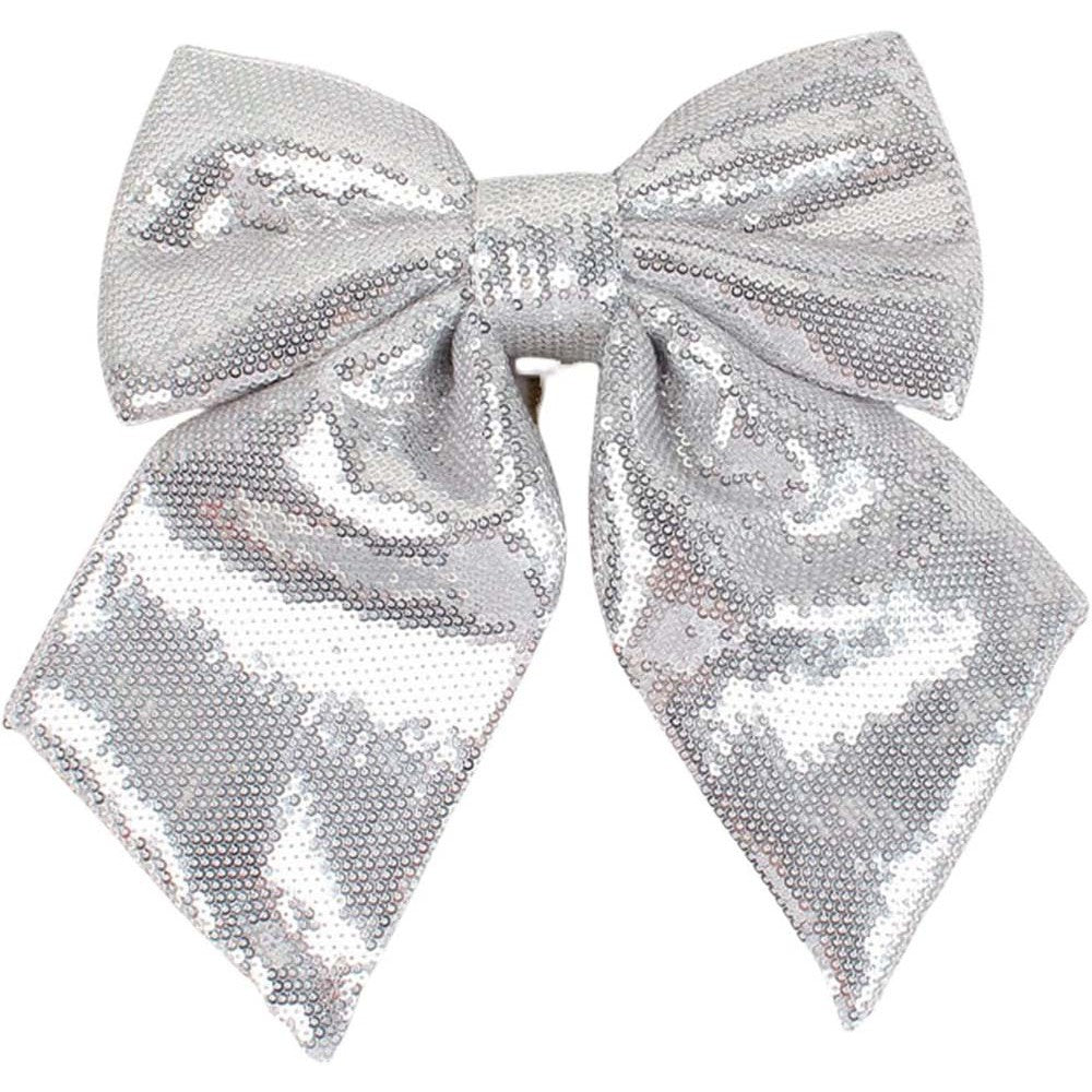 Large Glitter Christmas Bow Elegant Bowknot Ornaments Christmas Tree Decorations