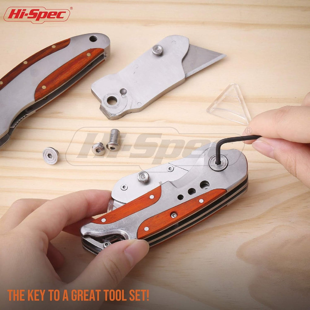 30Pc Imperial & Metric Hex Allen Key Wrench Folding Set with Small & Large Sizes. Includes Mini 0.035” up to Long 10Mm