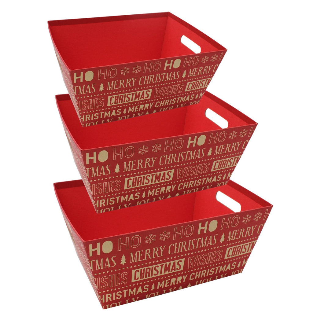 Christmas Hamper Gift Box Small Medium or Large HO HO HO - Choose Size