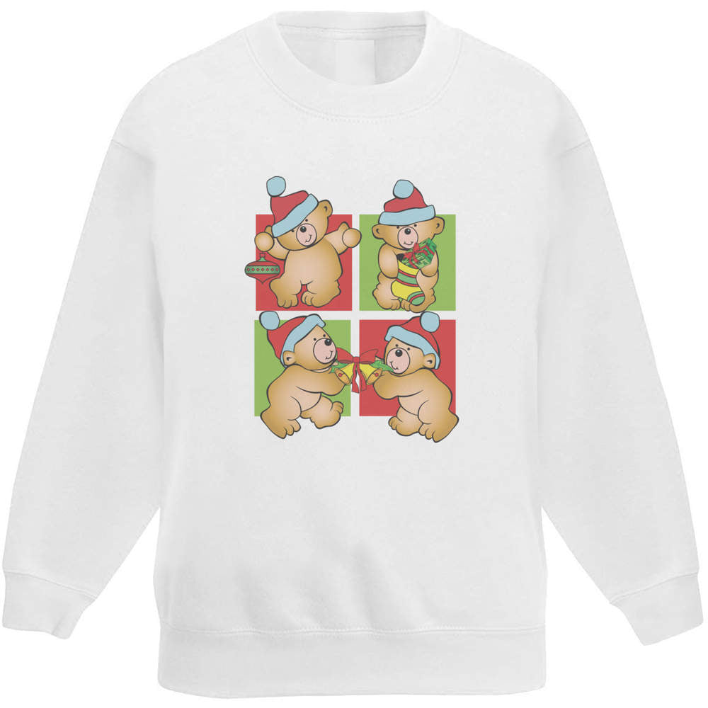 'Teddy Bear Christmas' Kid'S Sweatshirt / Sweater / Jumper (KW050280)
