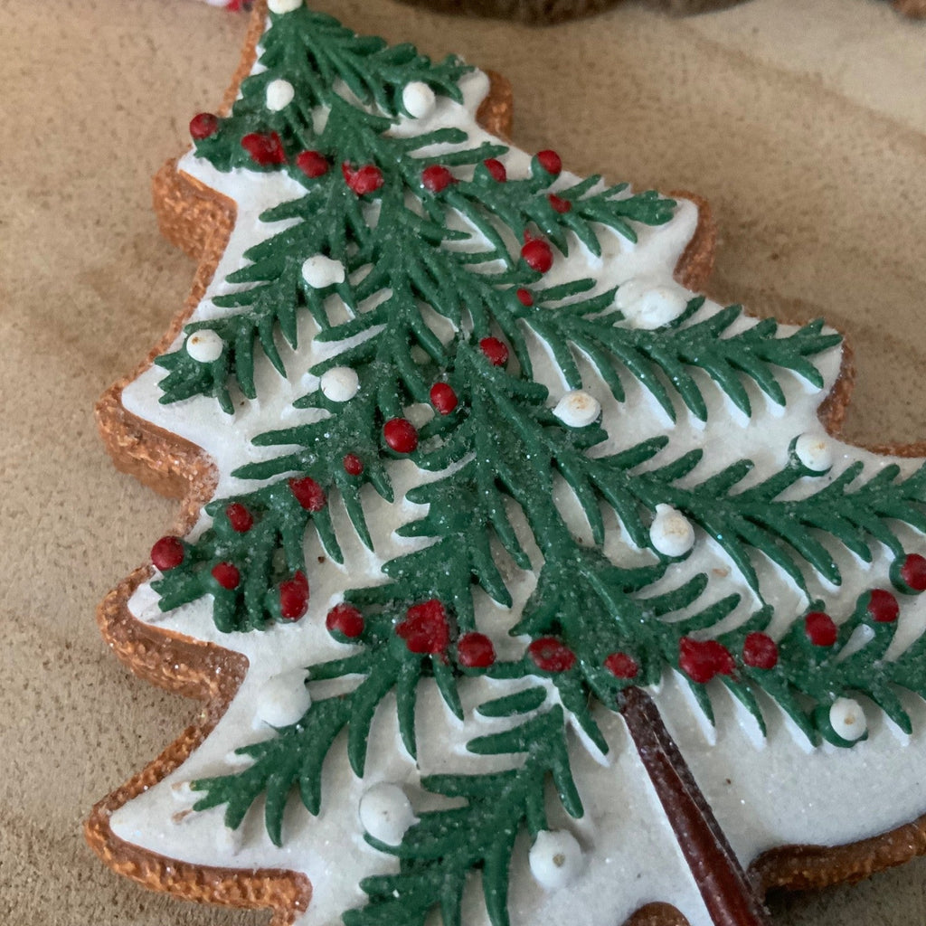 Iced Gingerbread Style Cookie Christmas Decoration Robin Jumper Gisela Graham