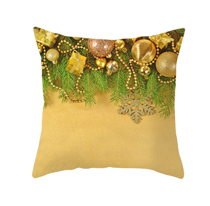 NEW 2025 CHRISTMAS NEW YEAR POLYESTER CUSHION COVER PILLOW CASE HOME SOFA DECOR