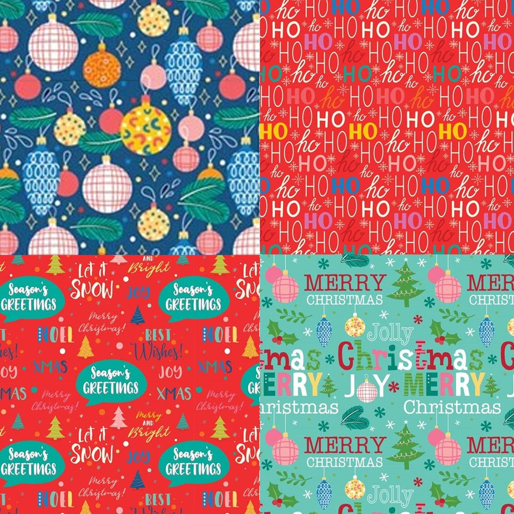 Christmas Wrapping Paper 16 Metres and 16 Gift Tags - Contemporary Christmas