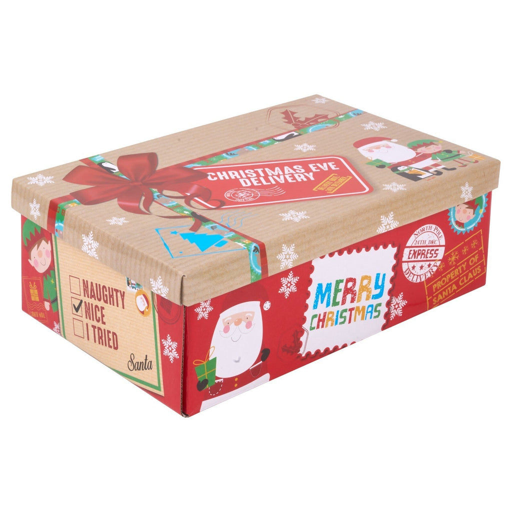 Christmas Eve Gift Box Xmas Festive Favour Kids Secret Santa Filler Medium Crate