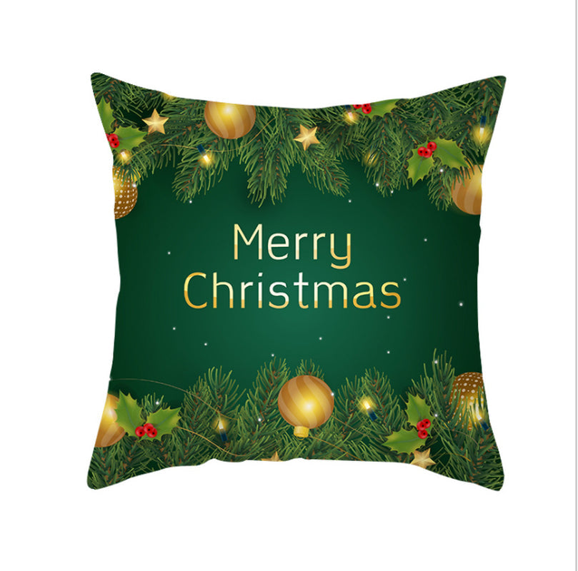 NEW 2025 CHRISTMAS NEW YEAR POLYESTER CUSHION COVER PILLOW CASE HOME SOFA DECOR
