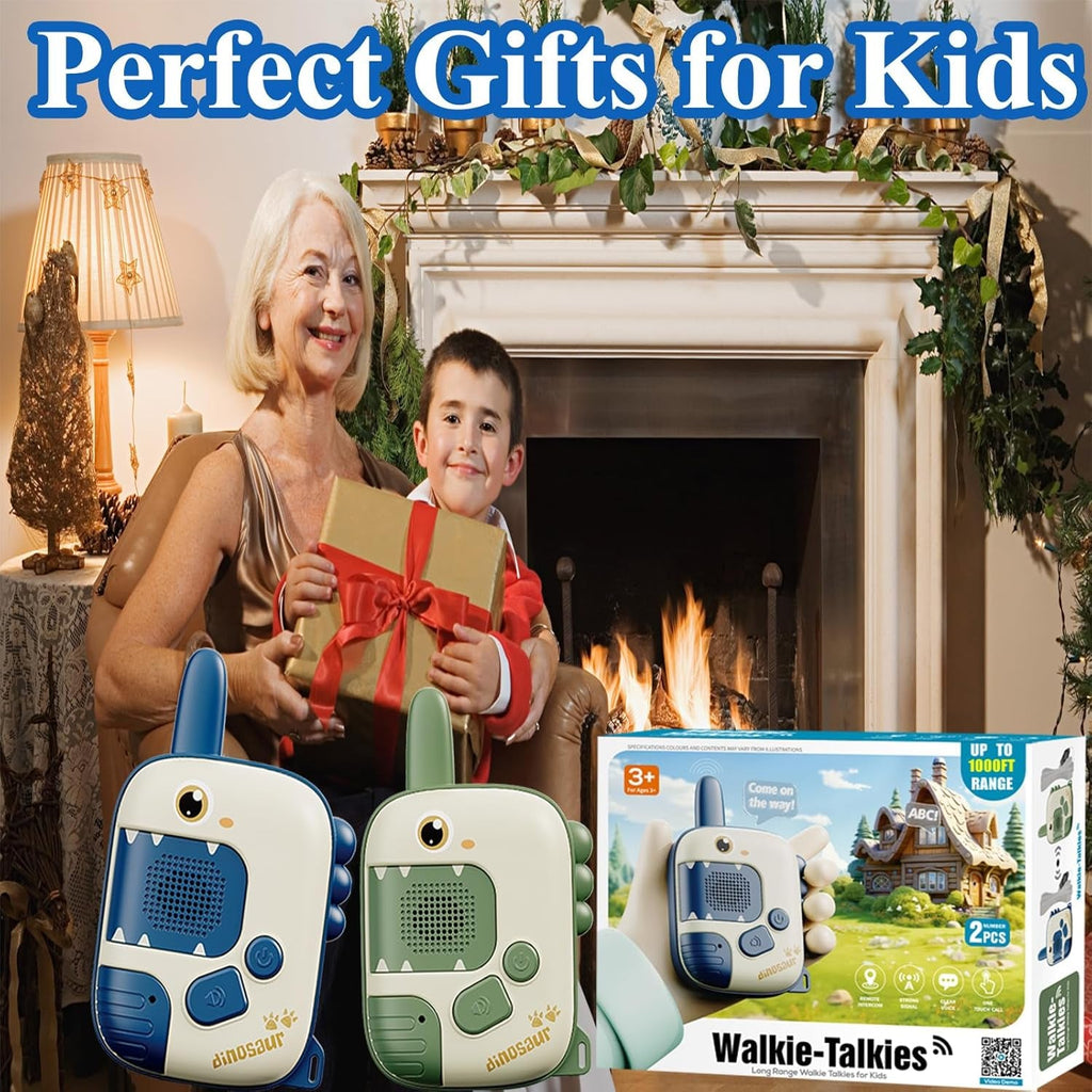 Walkie Talkie Kids - Toys for 2 3 4 5 6 Year Old Boys Girls Dinosaur Toys for Boys Gifts for 5 6 7 8 Year Olds Kids Toys Age 4-7 Walkie Talkie Outdoor Toys Camping Birthday Xmas Easter