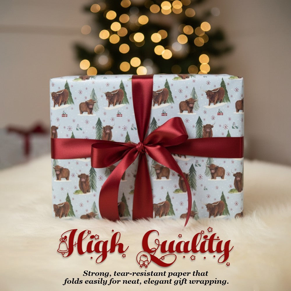 4X4M Christmas Gift Wrapping Roll Easy-To-Cut-Fo