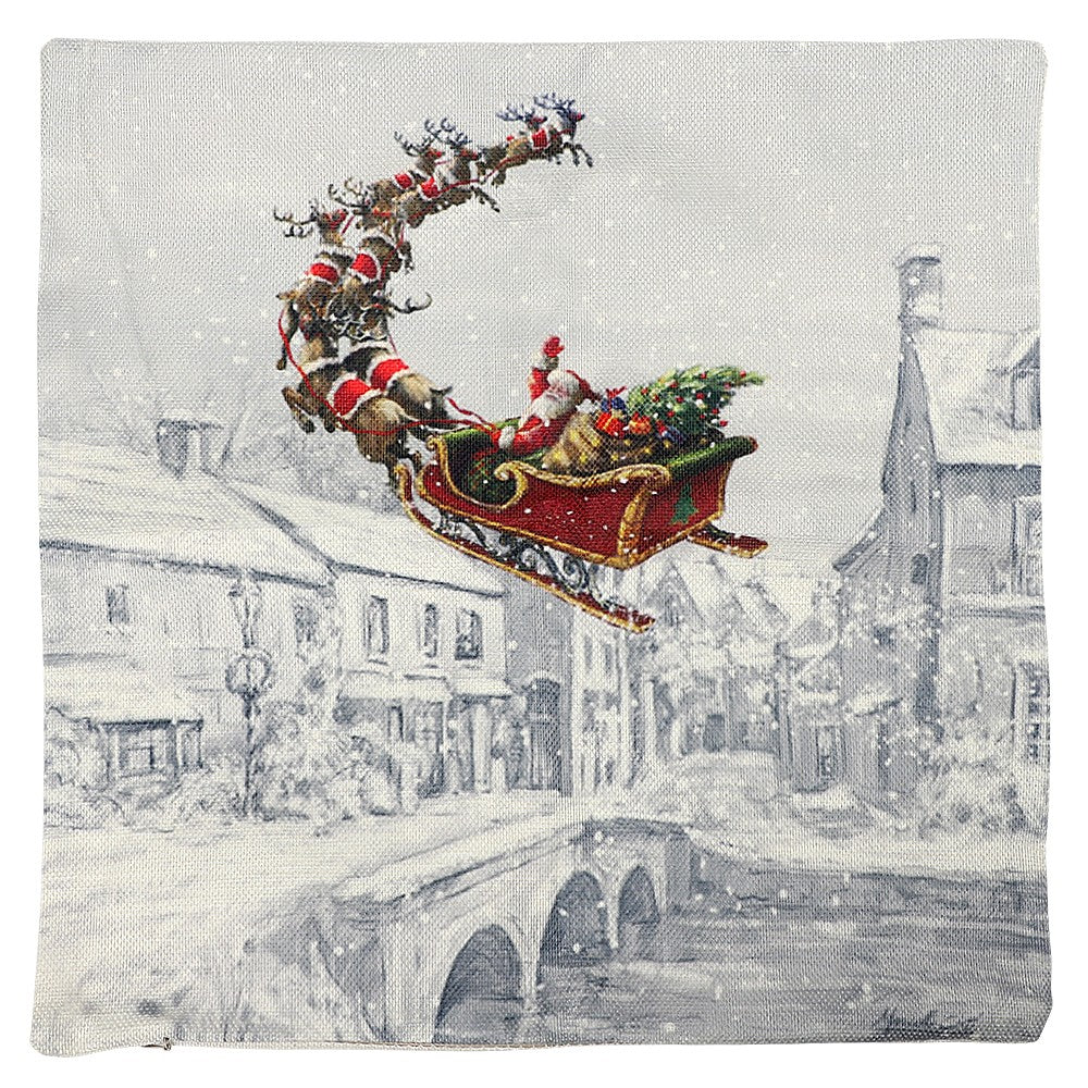 5Pcs Merry Christmas Santa Claus Cushion Cover Pillow Case Sofa Home Xmas Decor