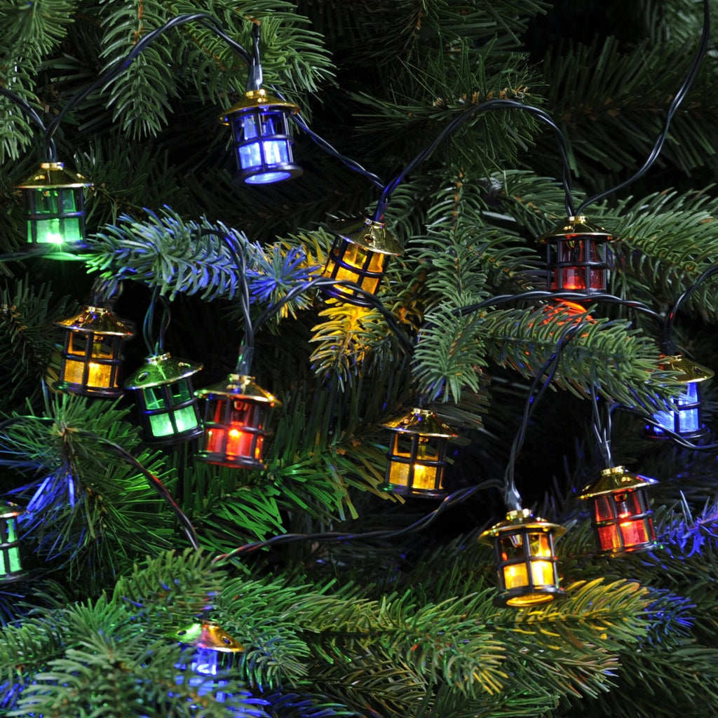 Vintage Christmas Tree Lights - 50 X Multicolour Victorian Lanterns