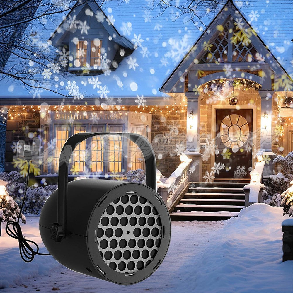 Christmas LED Laser Projector Light Snowflake Elk Party Lamp Outdoor Landscape