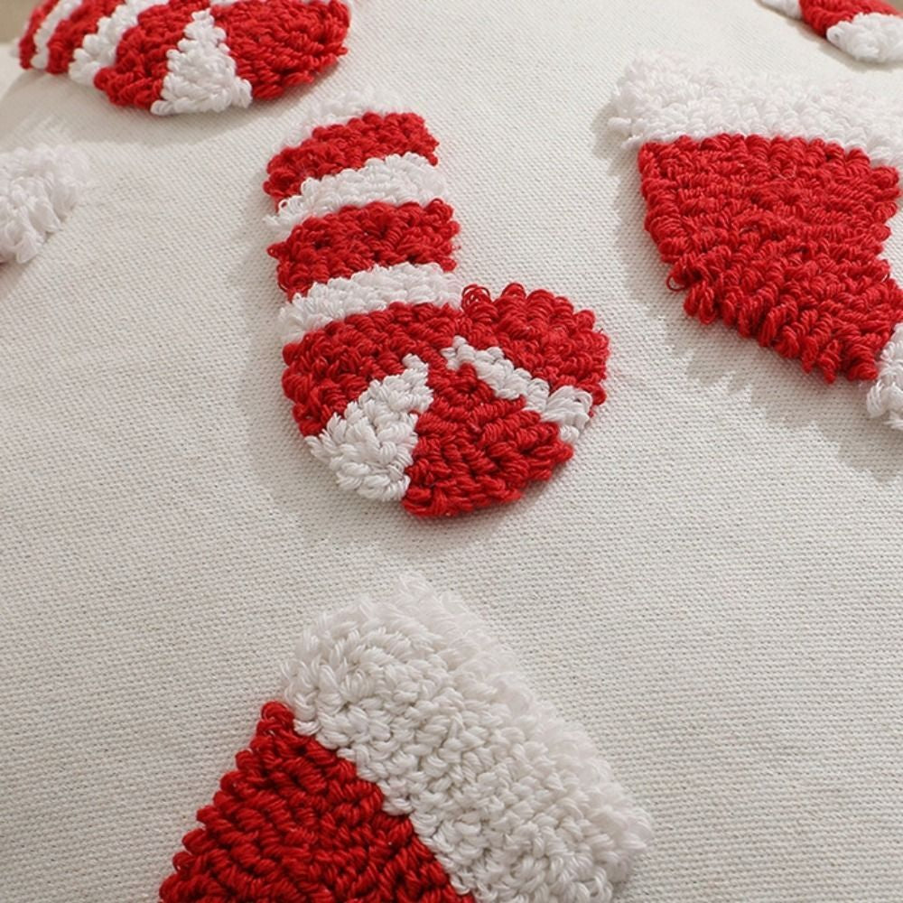 Tufted Cushion Case Christmas Classical Pillowcase Home Decoration