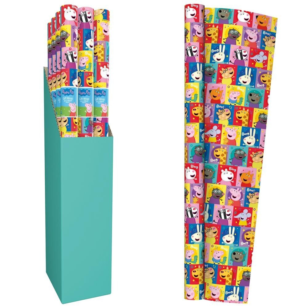 2 X Peppa Pig 2M Kids Gift Wrapping Paper Roll Girls Birthday Christmas Present