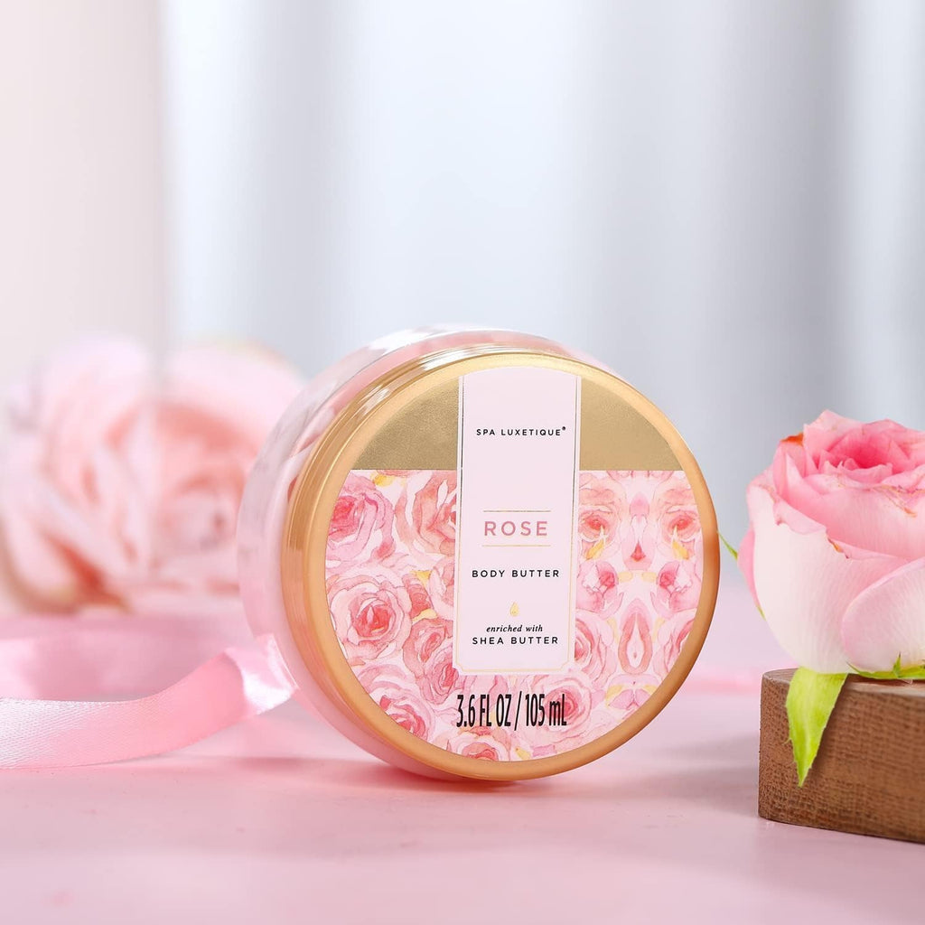 Spa Gift Set, Pamper Gifts for Women, 8Pcs Rose Bath Gift Set with Body Lotion, Body Butter, Bath Bombs, Bath Gift Sets for Women, Personalised Gifts, Birthday Gifts for Women