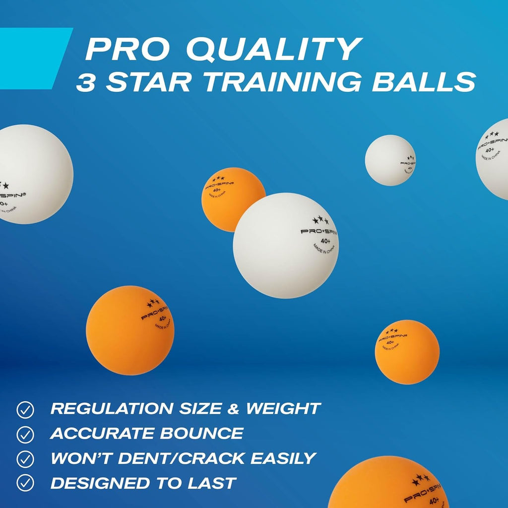 Portable Table Tennis Set | Premium All-In-One Kit with Retractable Table Tennis Net for Any Table, Bats, 3-Star Ping Pong Balls & Storage Case | Great Gift & Indoor/Outdoor Game
